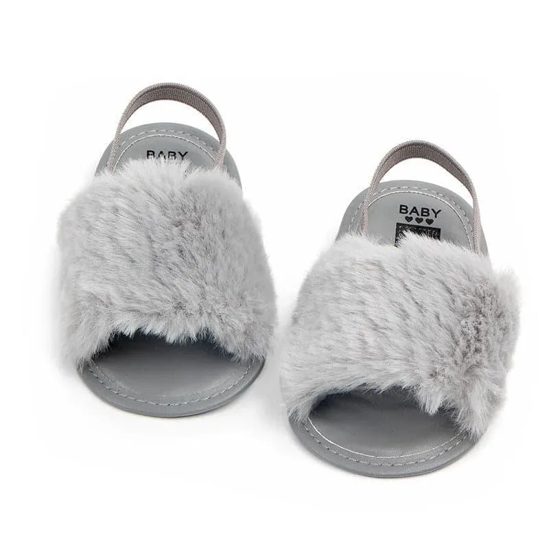 Angelodini™ Fluffy PU Baby Sandals