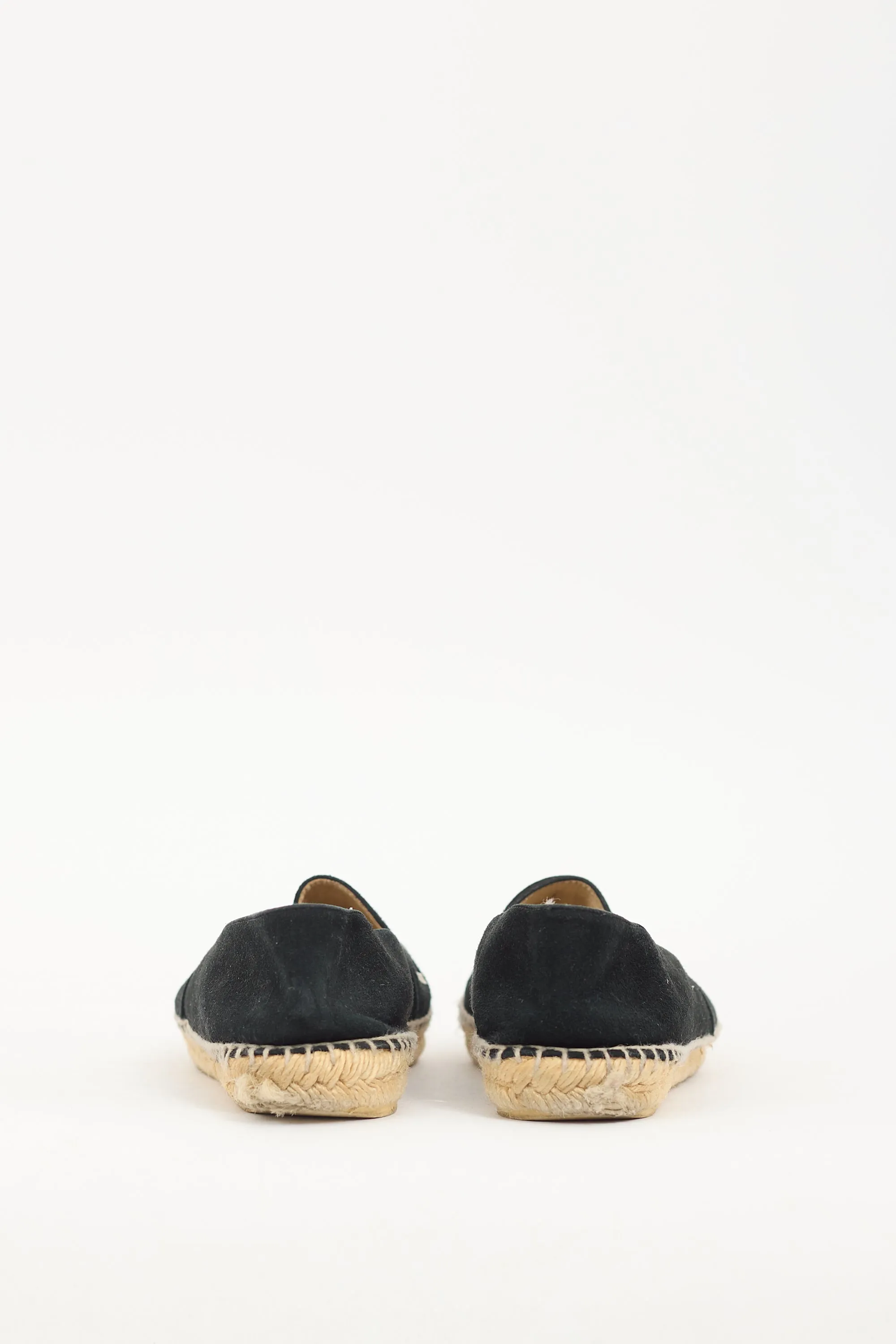 Black Suede Espadrille Flat
