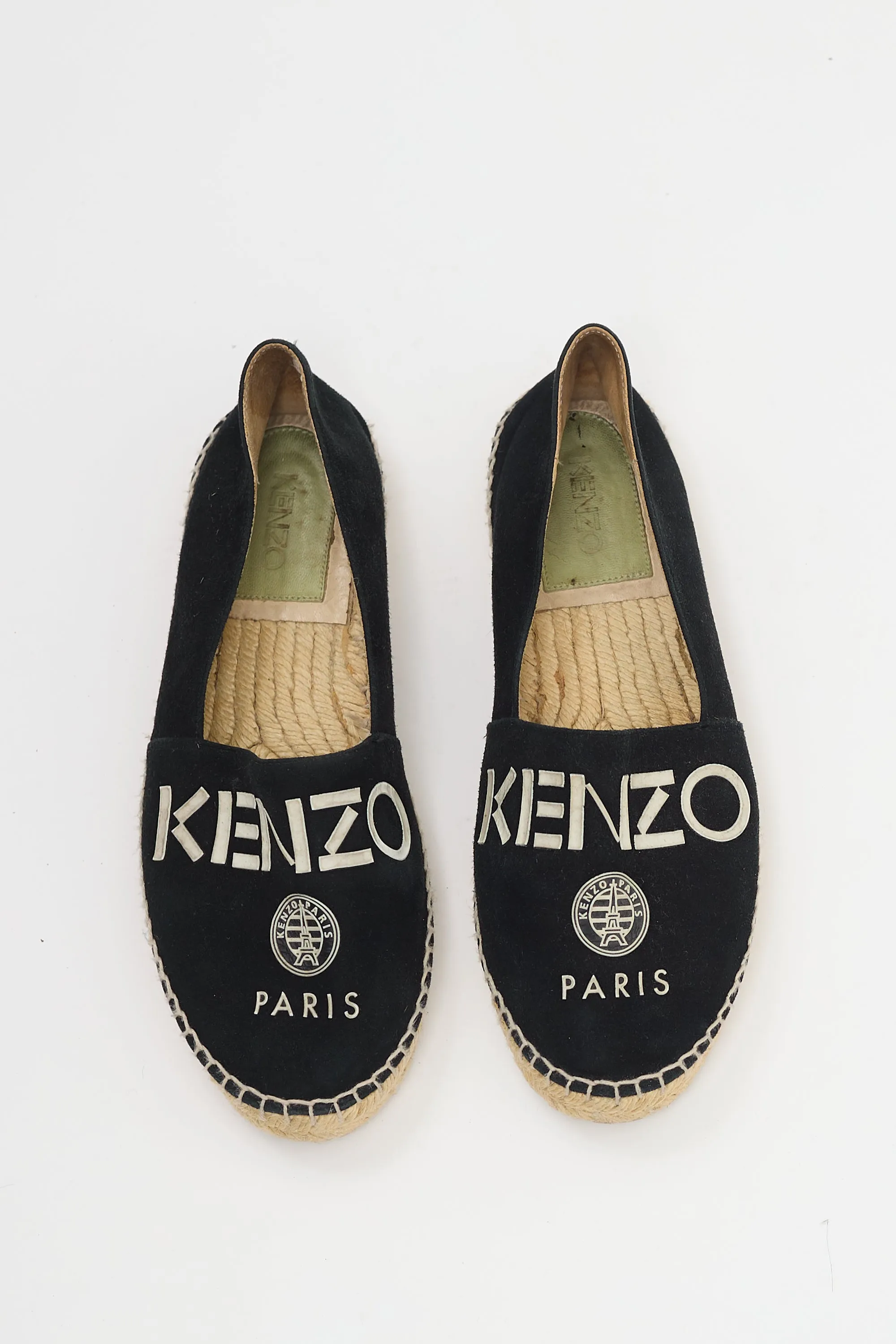 Black Suede Espadrille Flat