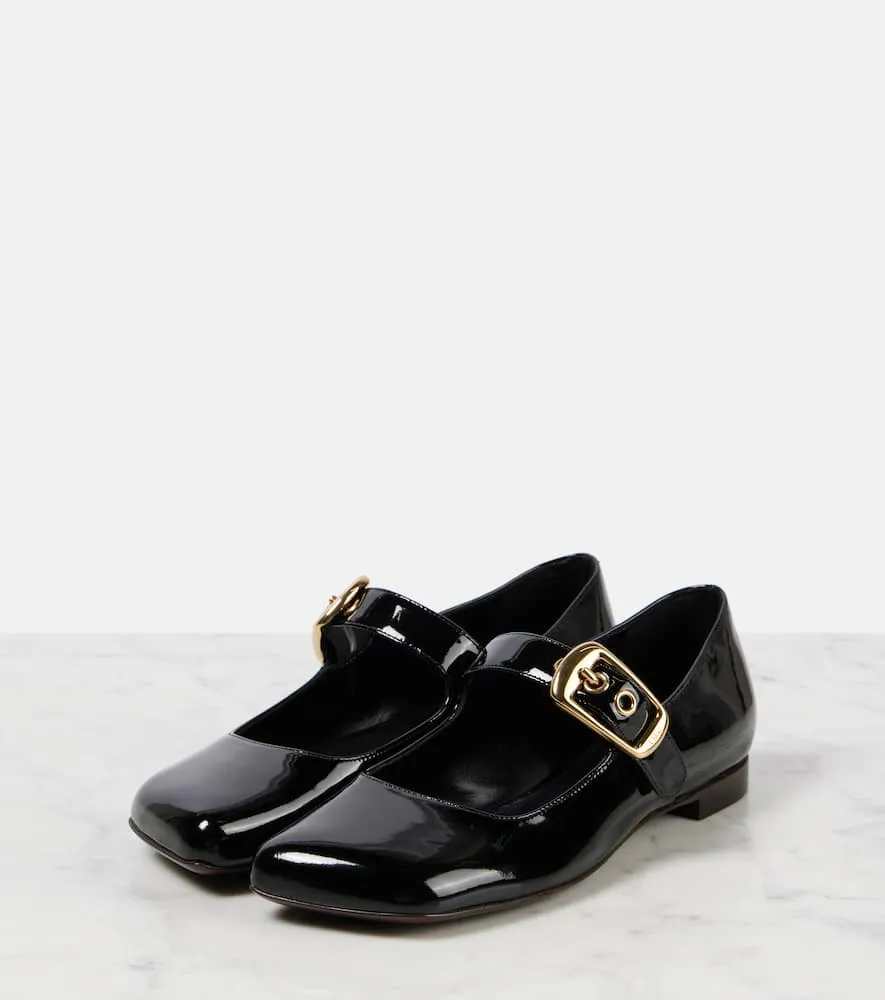 Chloe Polly patent leather Mary Jane flats