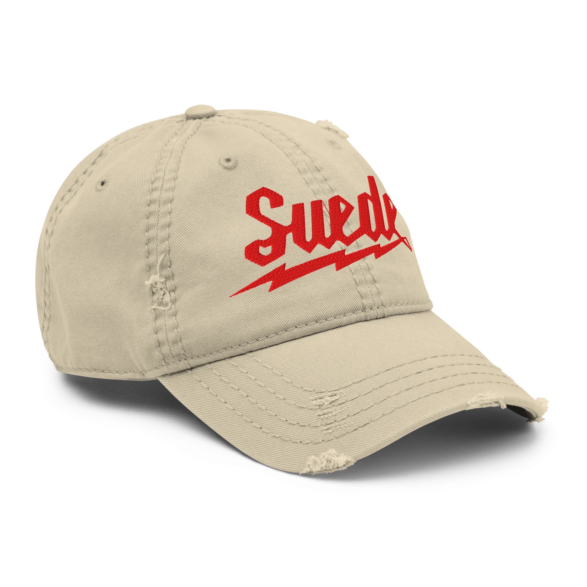 Embroidered Suede Milwaukee Distressed Dad Hat