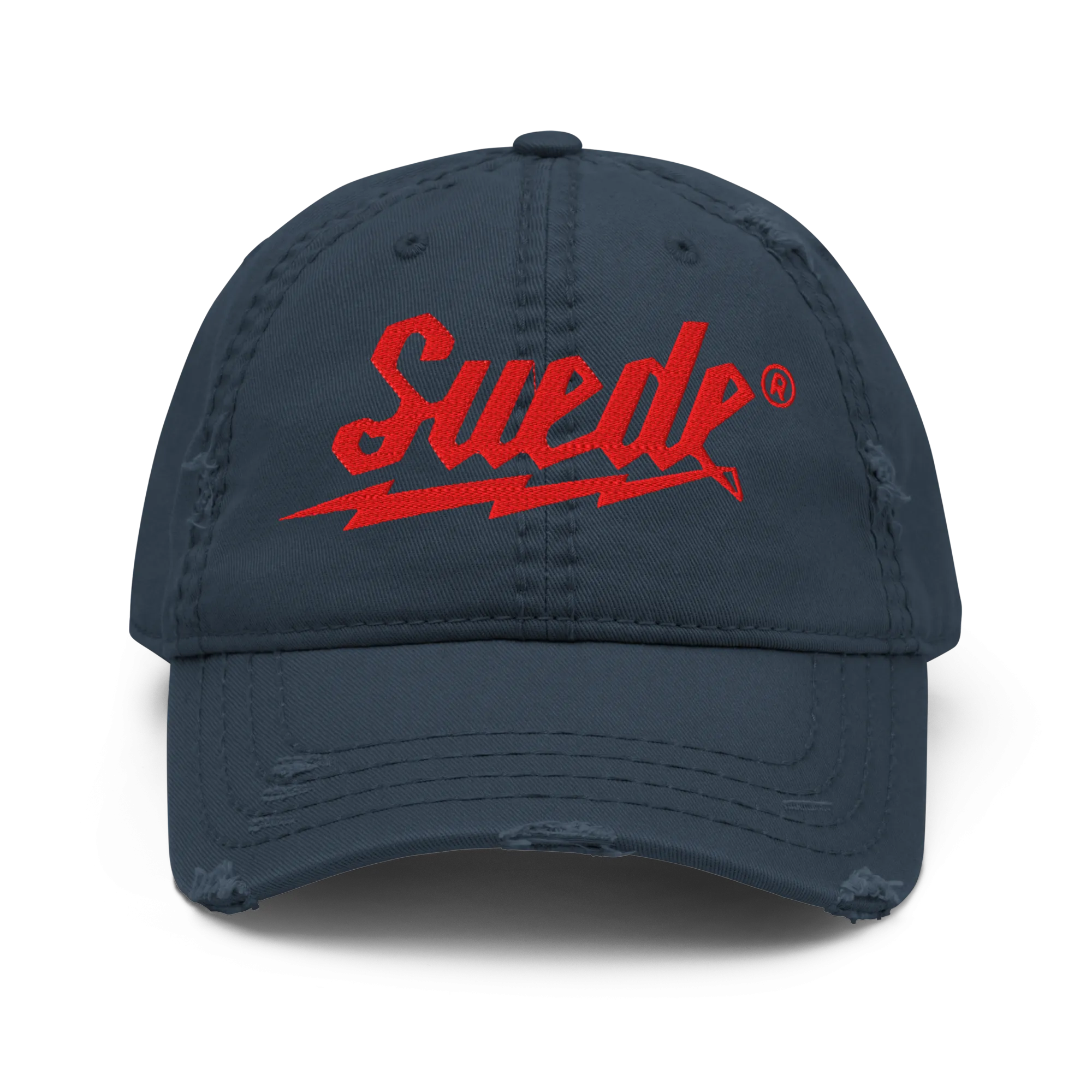 Embroidered Suede Milwaukee Distressed Dad Hat