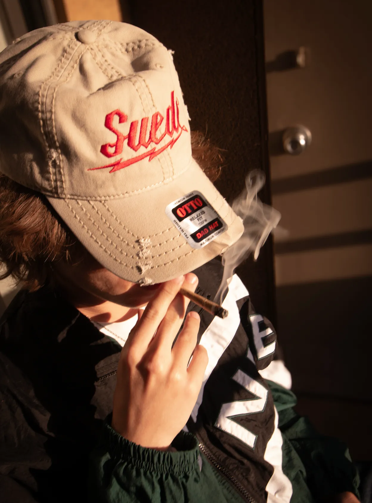 Embroidered Suede Milwaukee Distressed Dad Hat