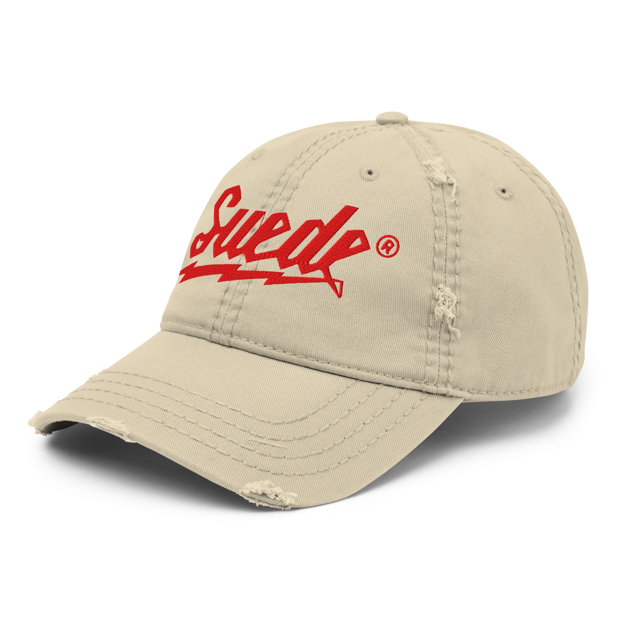 Embroidered Suede Milwaukee Distressed Dad Hat
