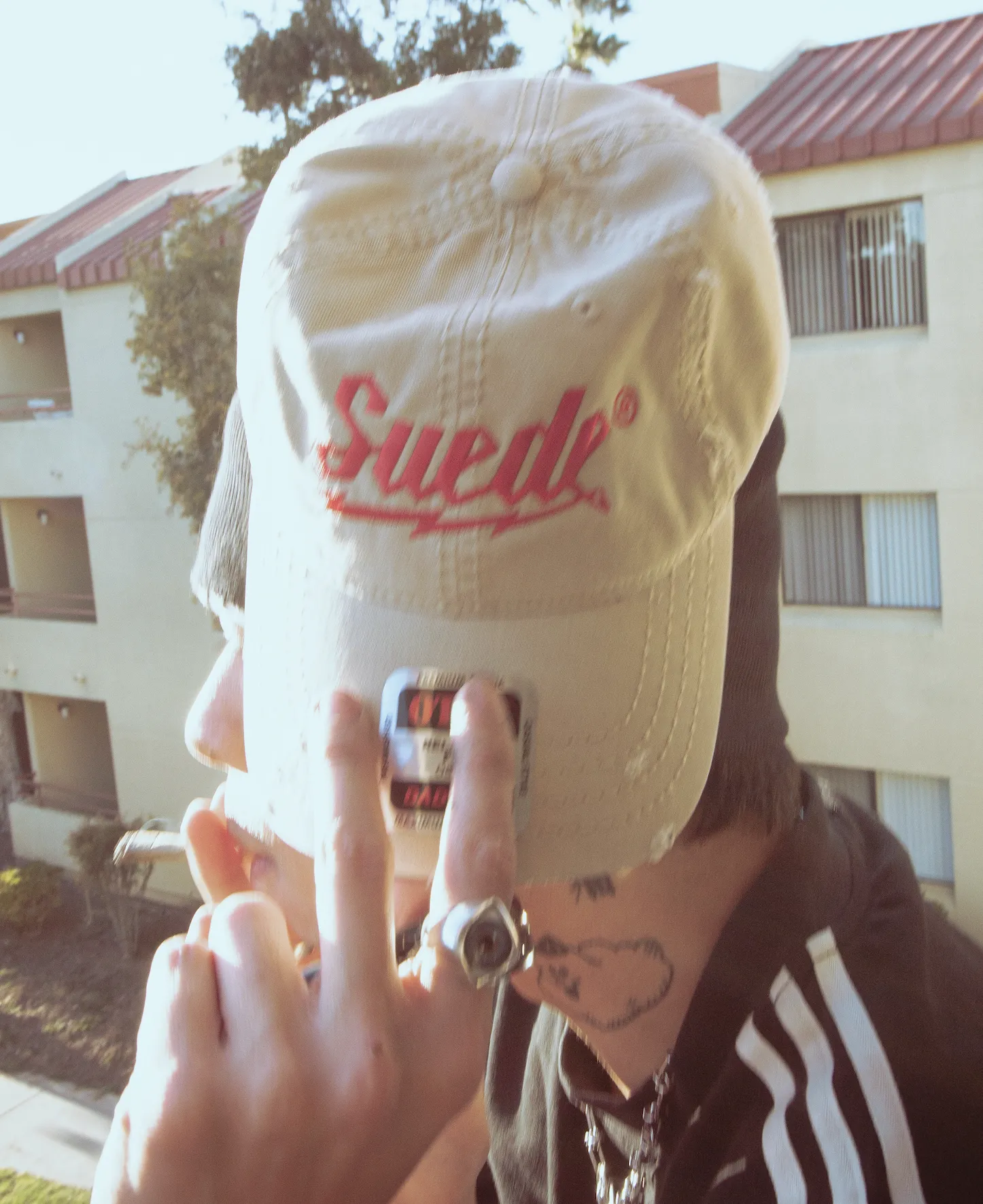 Embroidered Suede Milwaukee Distressed Dad Hat
