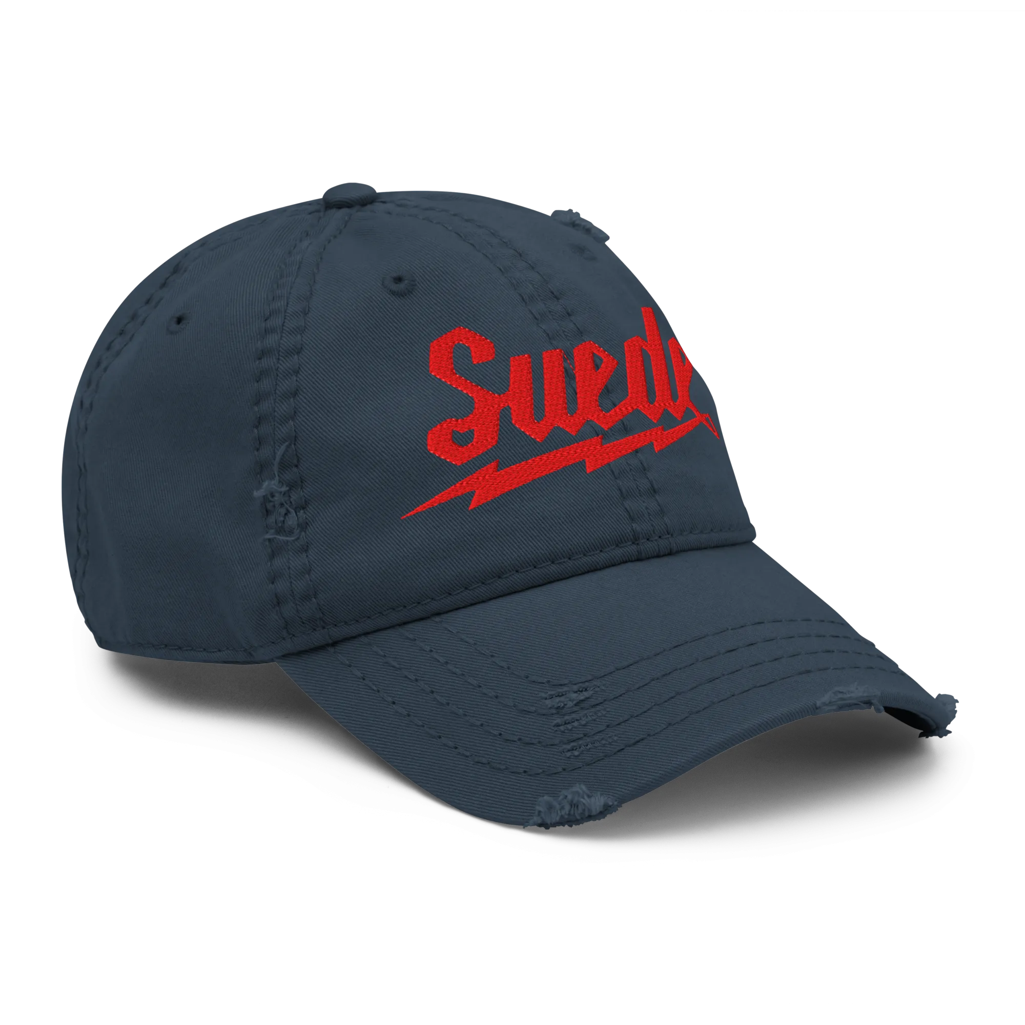 Embroidered Suede Milwaukee Distressed Dad Hat