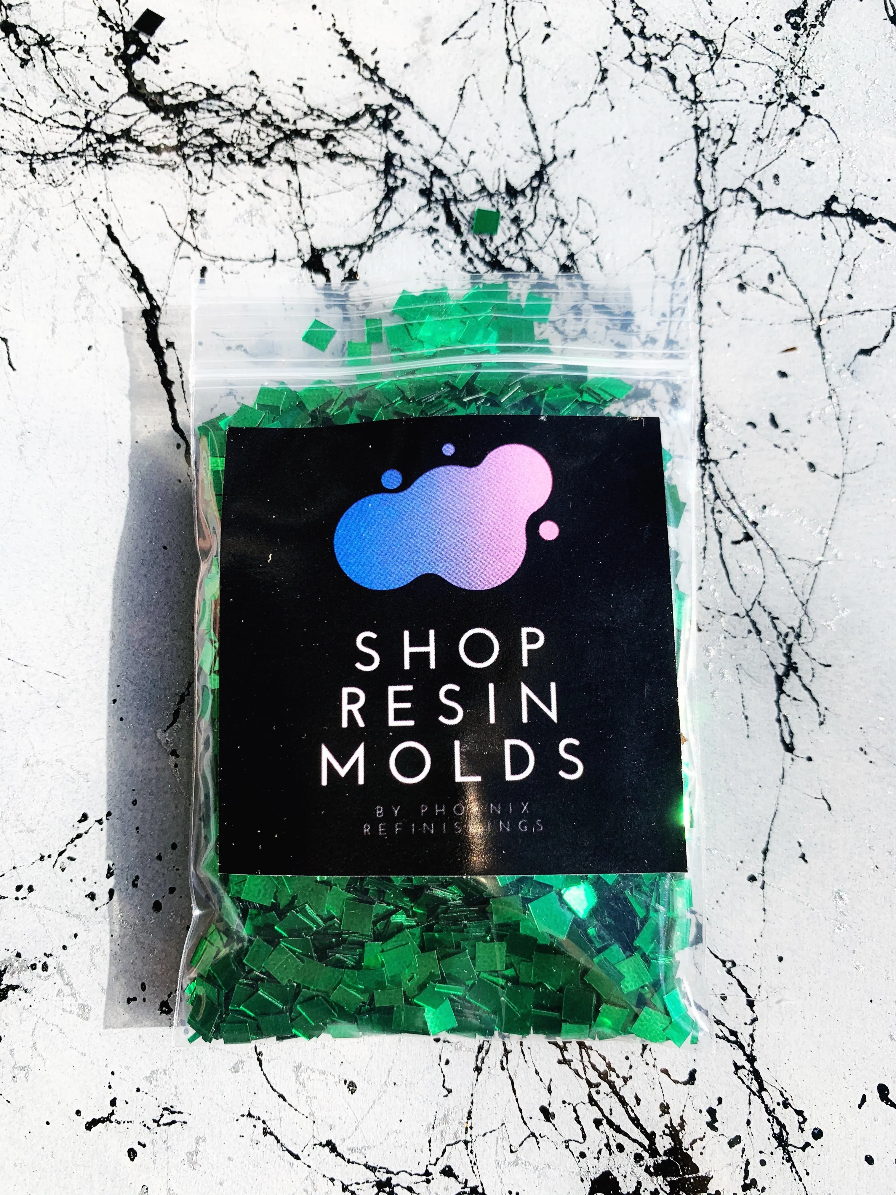 Emerald Green Large Square Glitter for Resin