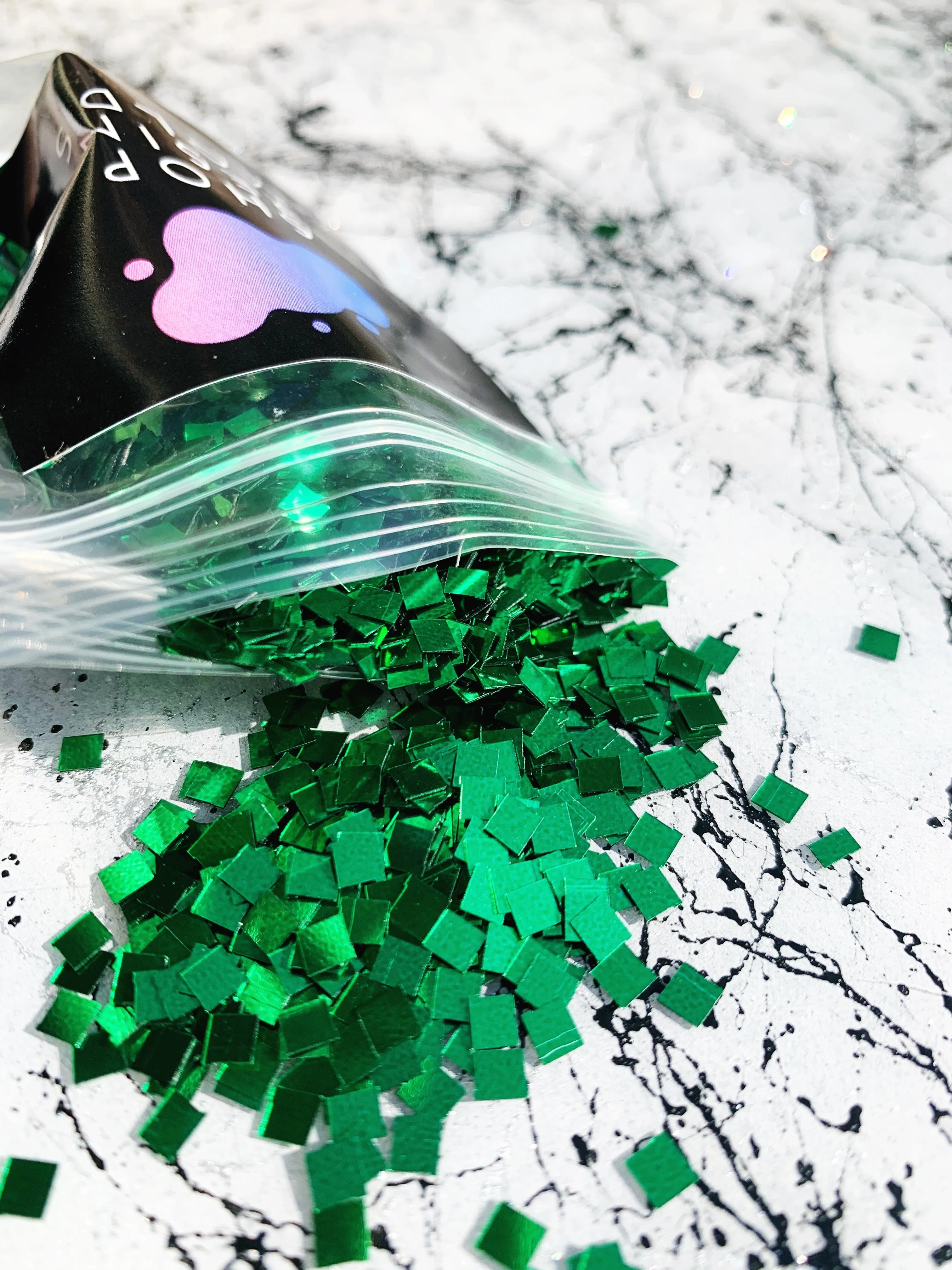 Emerald Green Large Square Glitter for Resin
