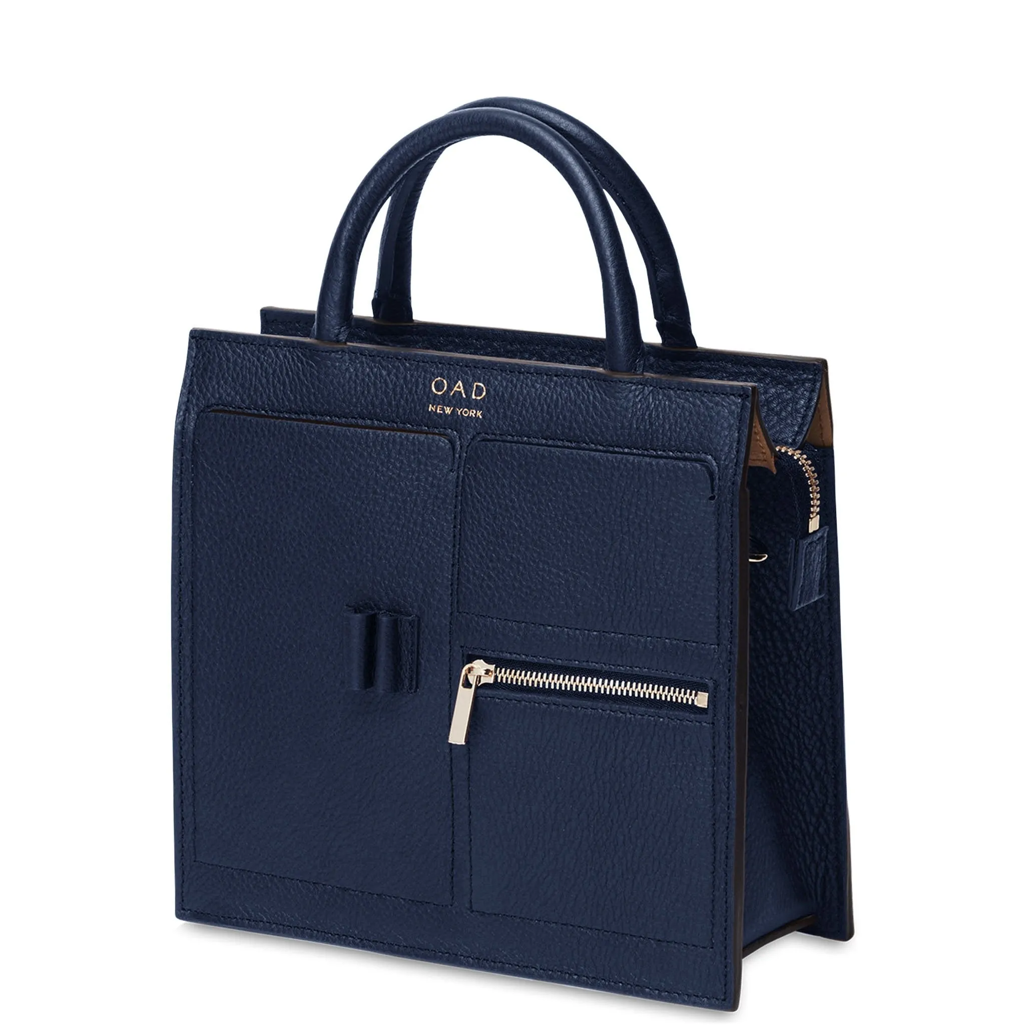 Mini Kit Zip Satchel - Navy Blue
