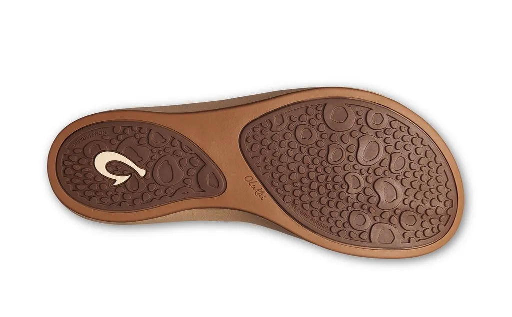 OluKai Womens Kaekae Ko'o Leather Beach Sandal