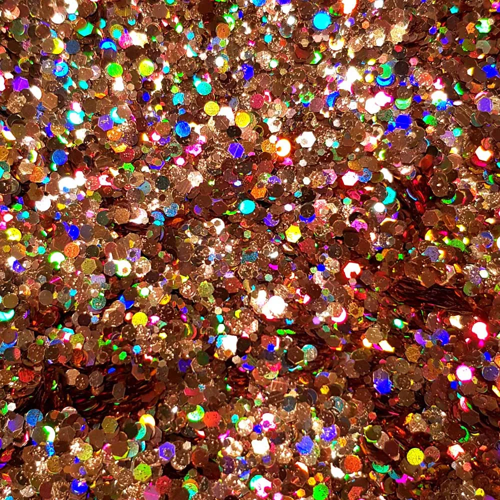 Rose Gold Festival Glitter (Holographic Chunky Glitter Mix) - BioPennies