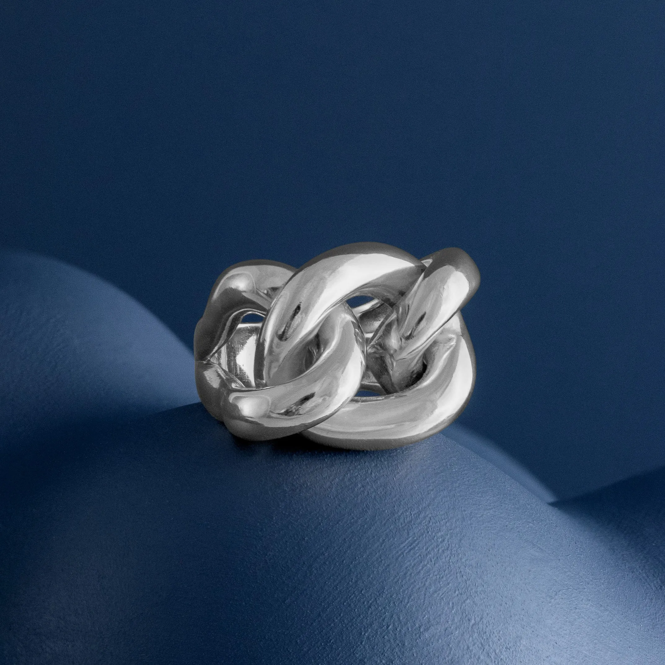 SILVER CHUNKY CHAIN RING