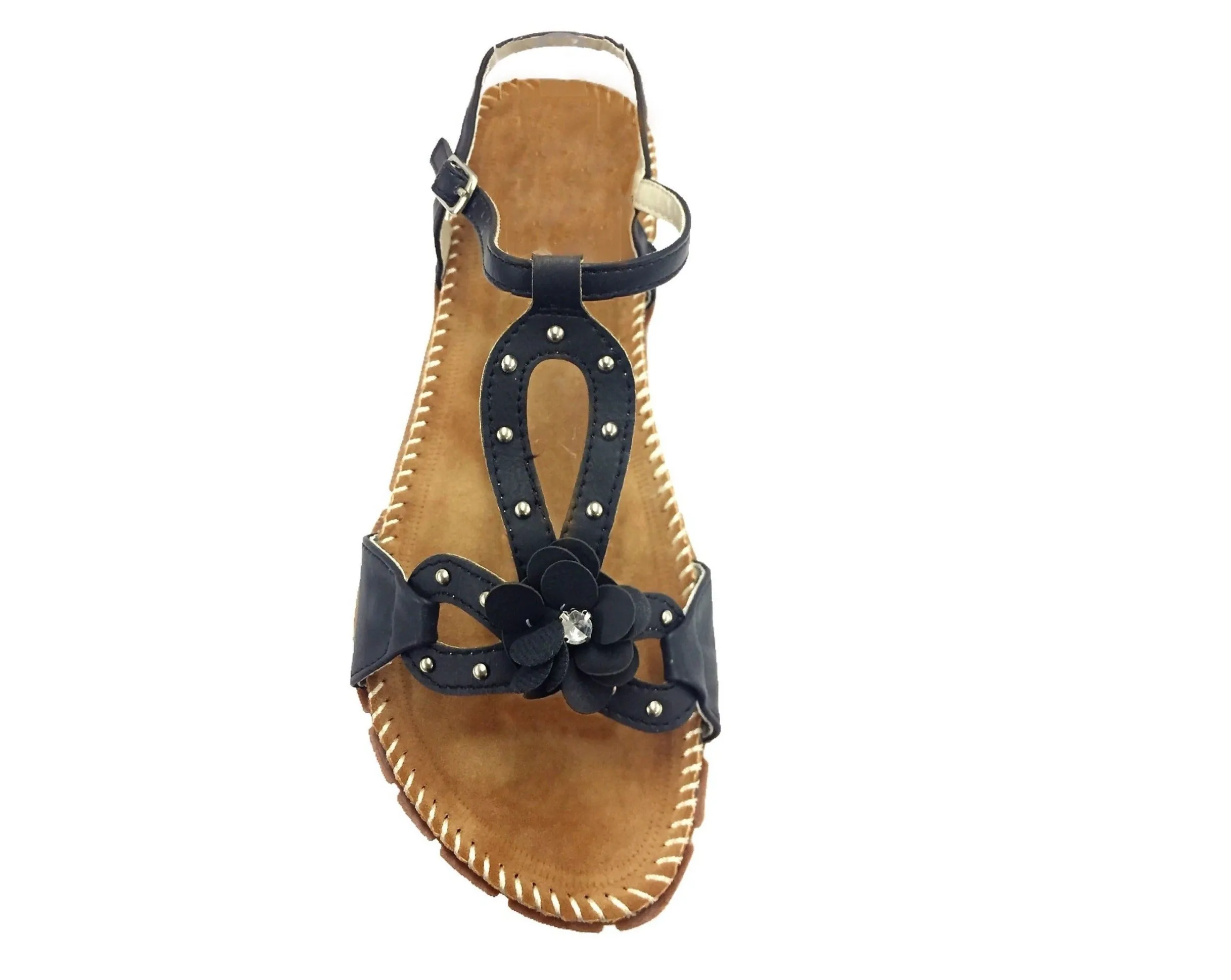 Soft Padded Flower Stud Sandals