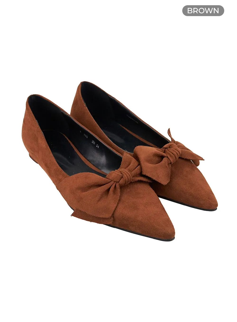 Suede Ribbon Flats IO409